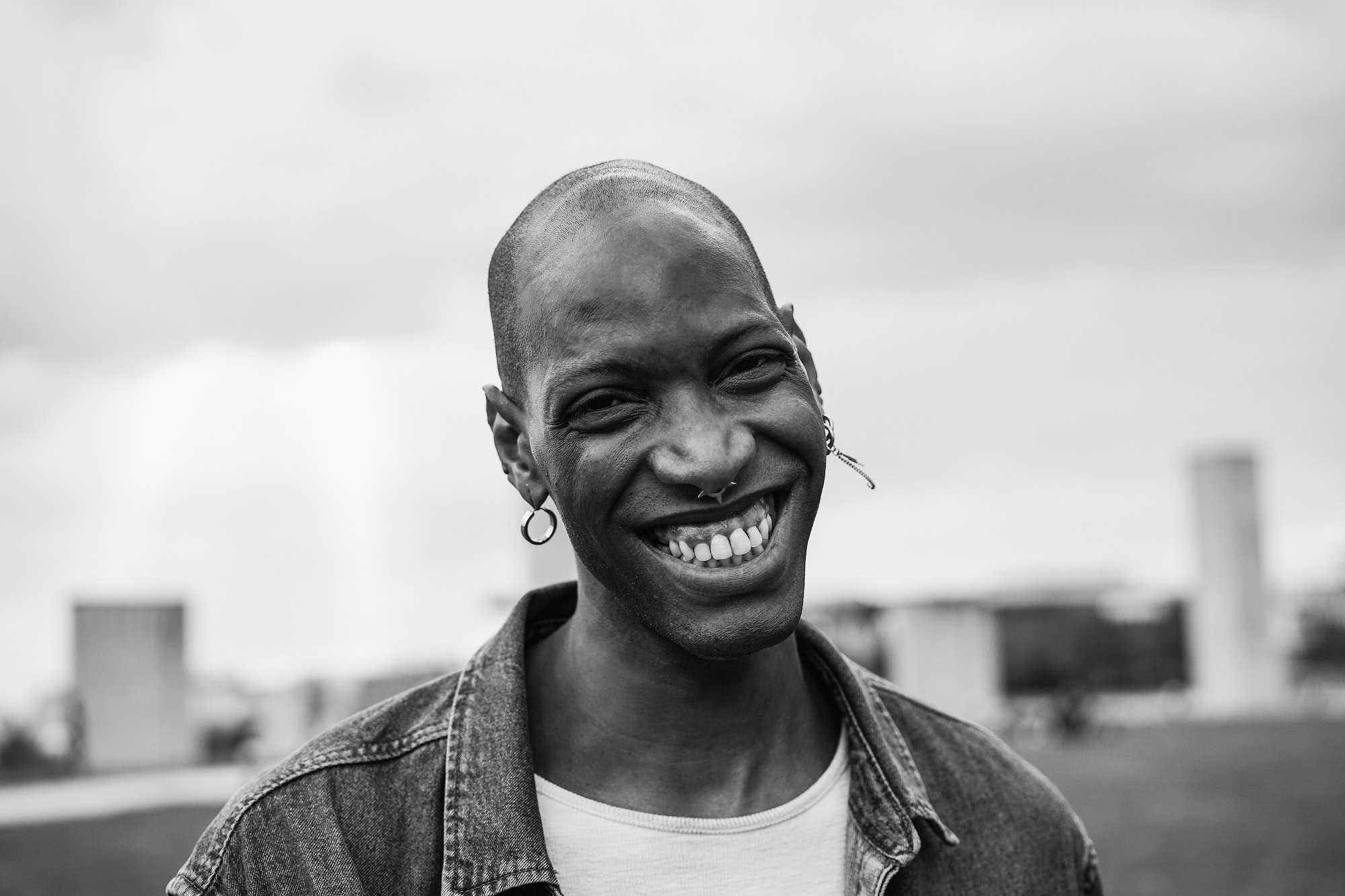 Superbe portait en noir et blanc