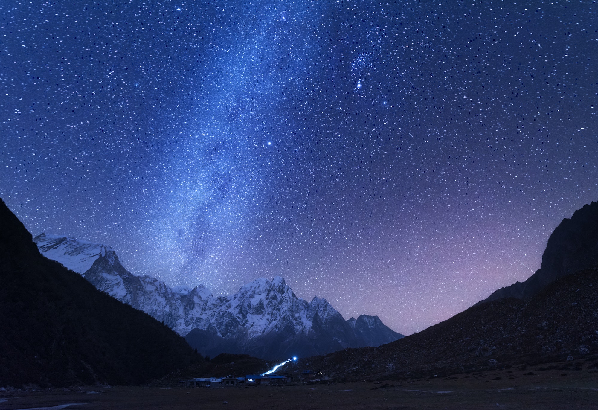 Sublime vue de la voie lactée