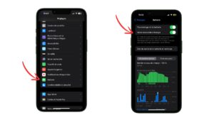 Activé le mode économie d'énergie sur l'iPhone